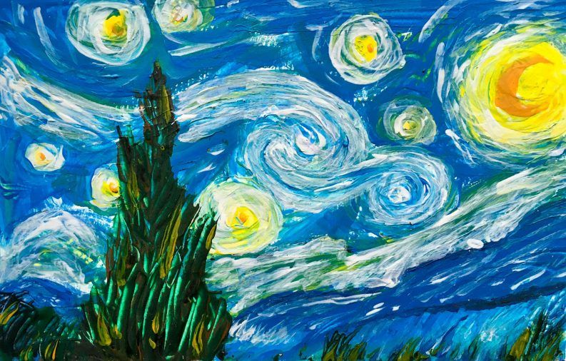 Taller de Dibujo-2021-Empasto - atardecer