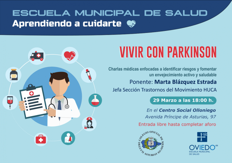 VIVIR CON PARKINSON ♡ Aprendiendo a cuidarte 1 2022-03-29-CHARLAS MÉDICAS-Olloniego parkinson