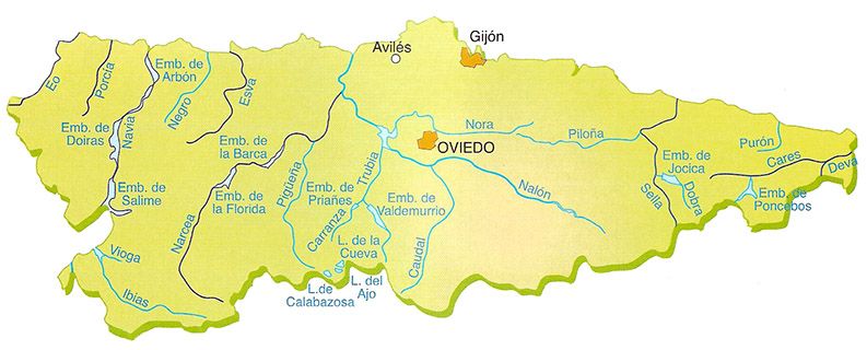 Asturias-mapa rios