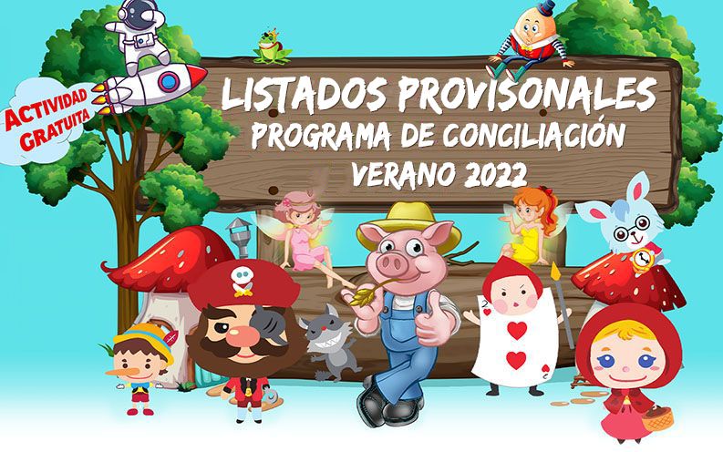 LISTADOS PROVISONALES – Programa de conciliación durante las vacaciones de verano 2022