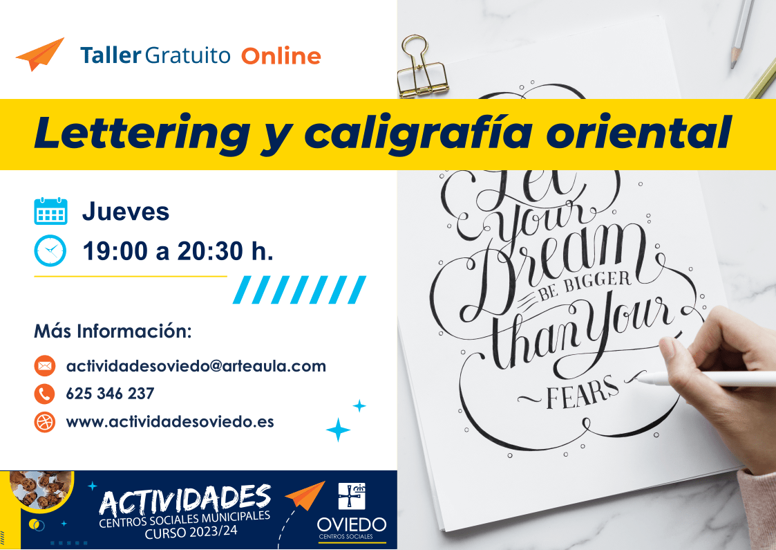 Talleres virtuales 2023-24 lettering