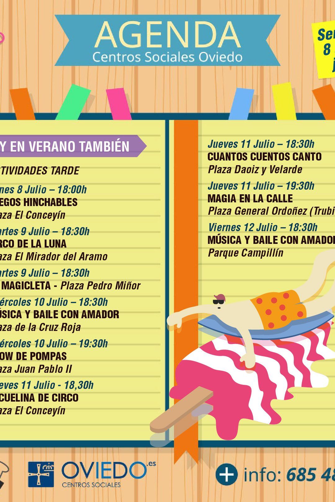 AGENDA – Semana del 22 al 28 de julio