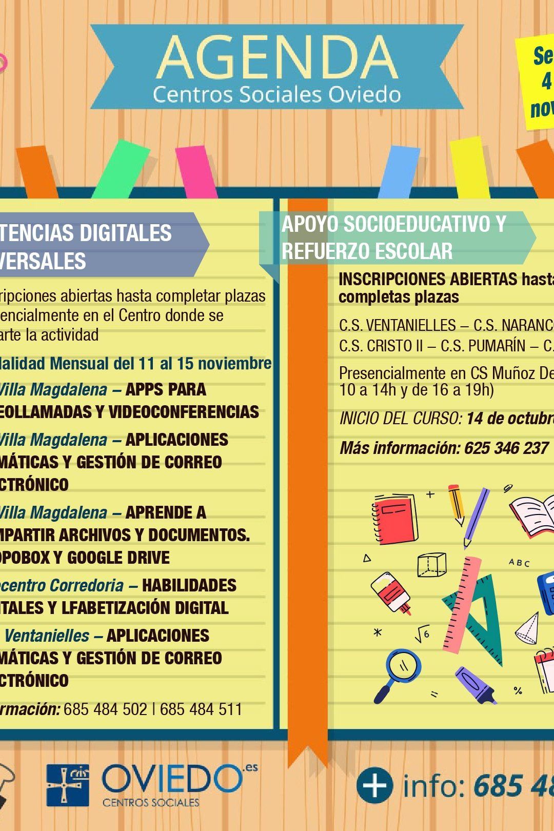 AGENDA – Semana del 4 al 10 de Noviembre