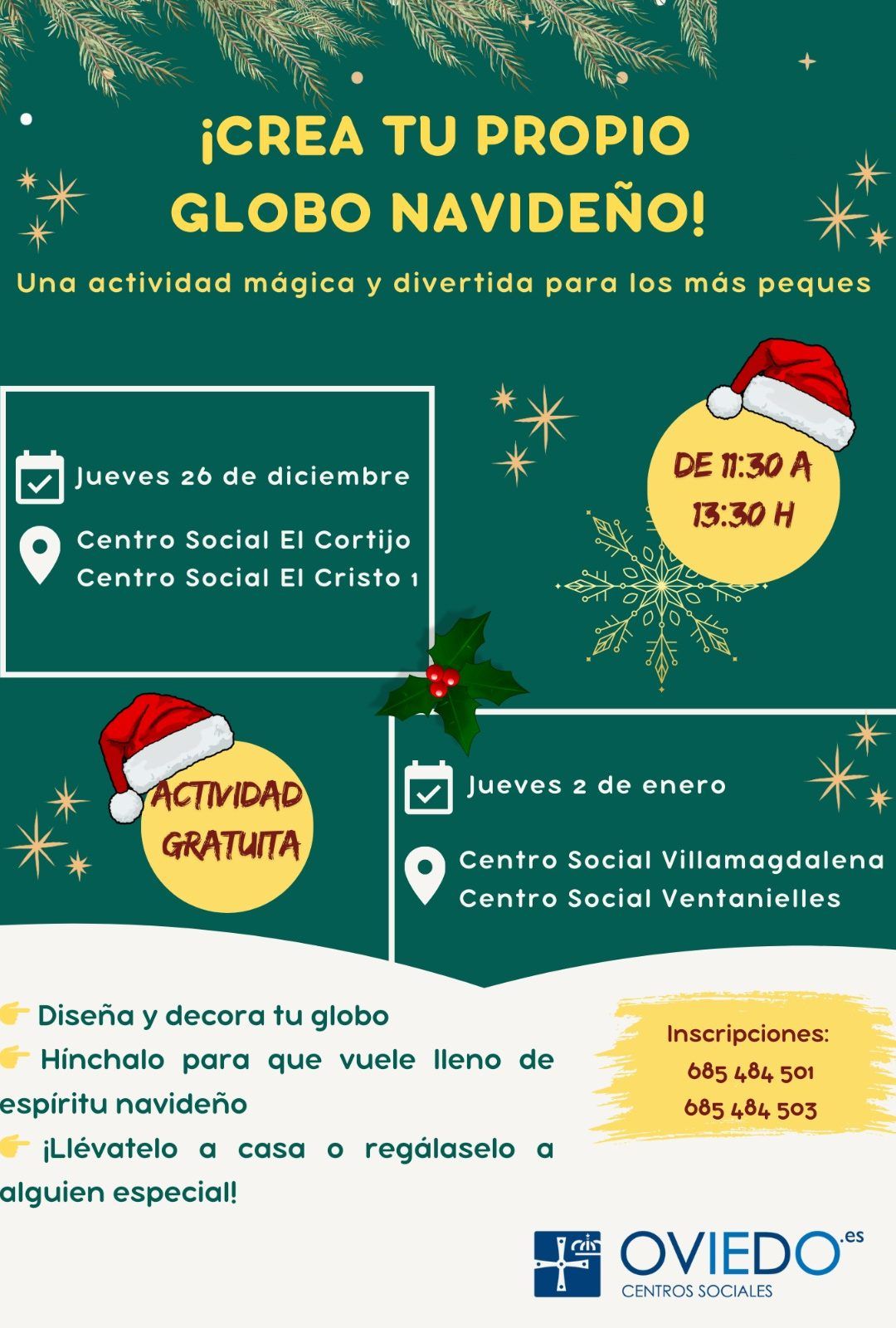 MANUALIDAD NAVIDEÑA GLOBO HELIO