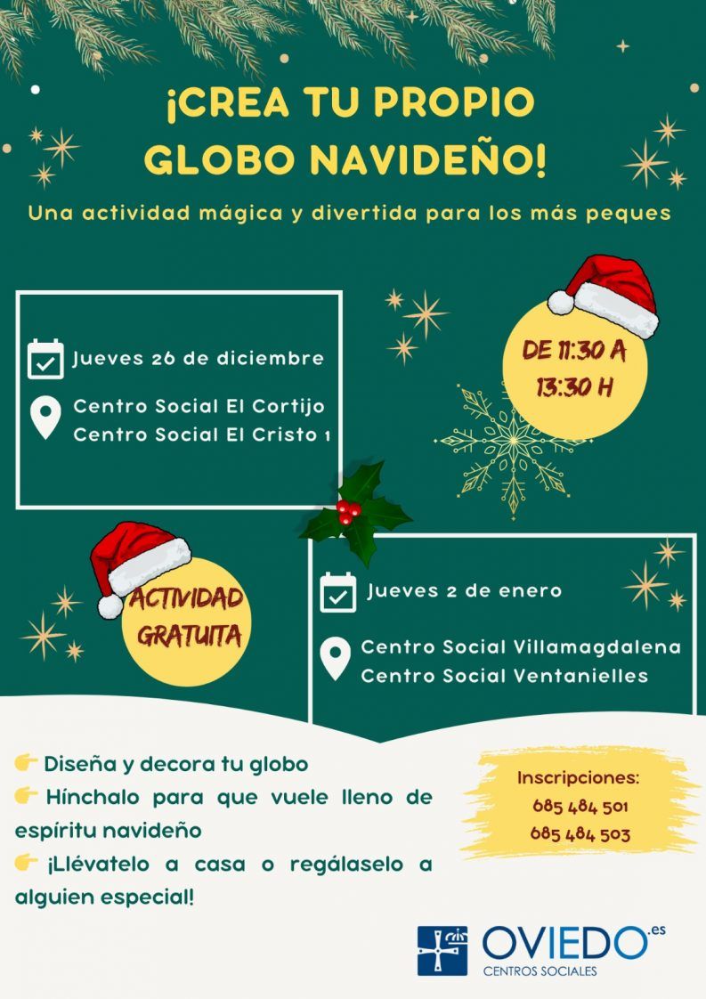 MANUALIDAD NAVIDEÑA GLOBO HELIO