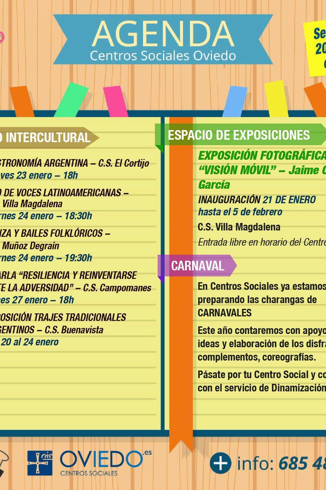 AGENDA – Semana del 20 al 26 de Enero 2025