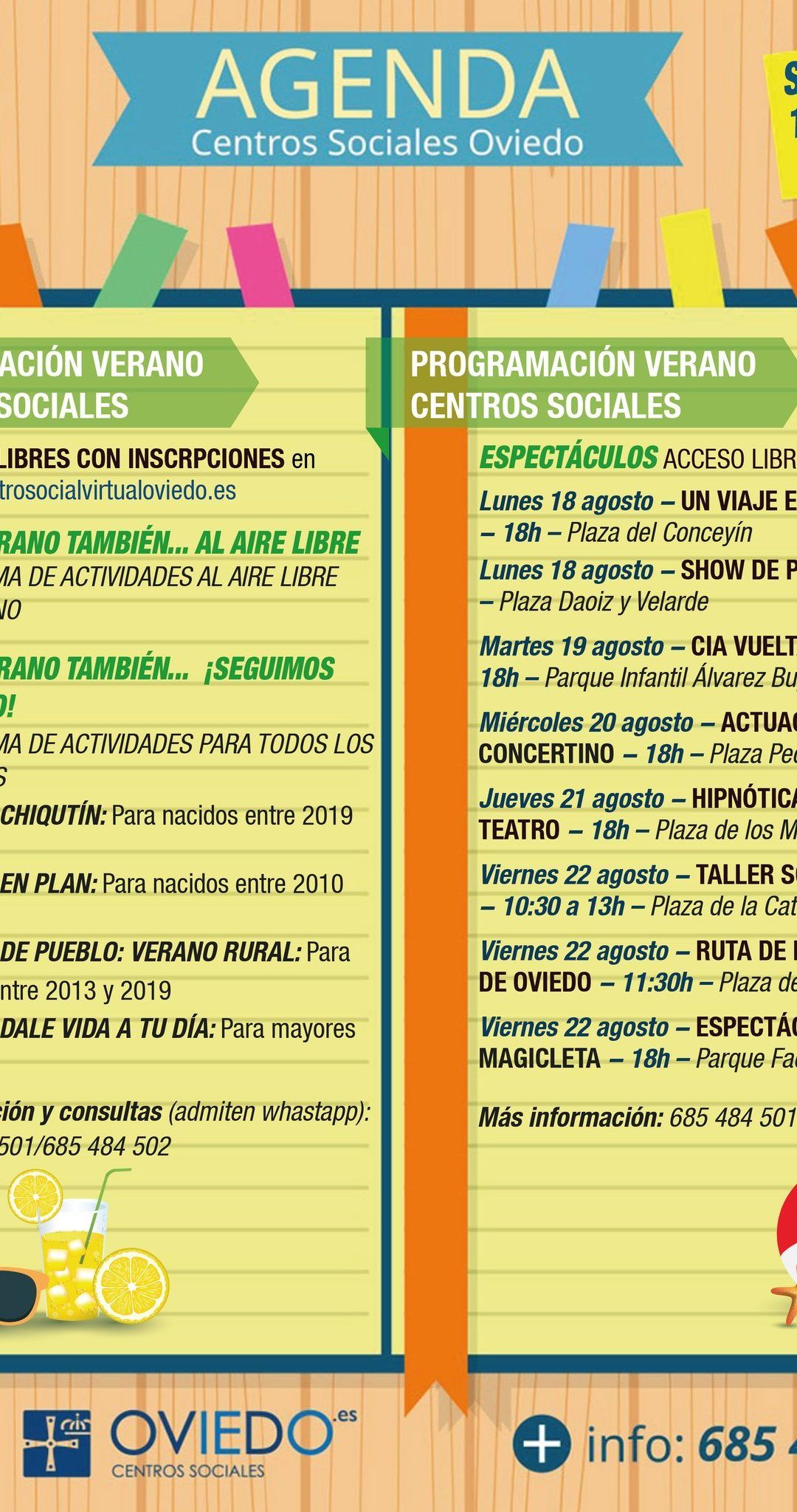 AGENDA – Semana del 18 al 24 de Agosto 2025