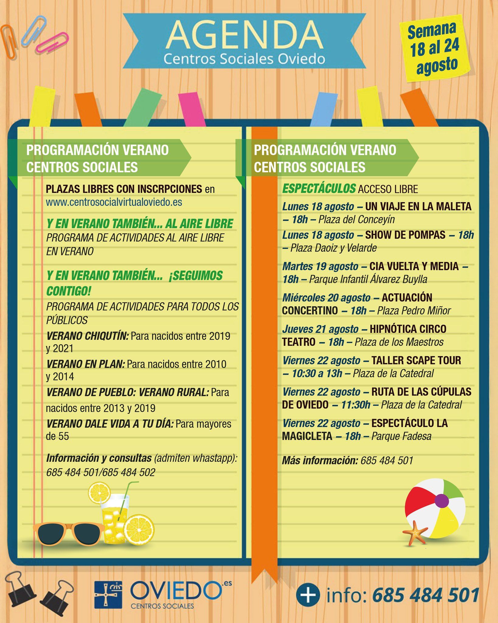 AGENDA – Semana del 18 al 24 de Agosto 2025