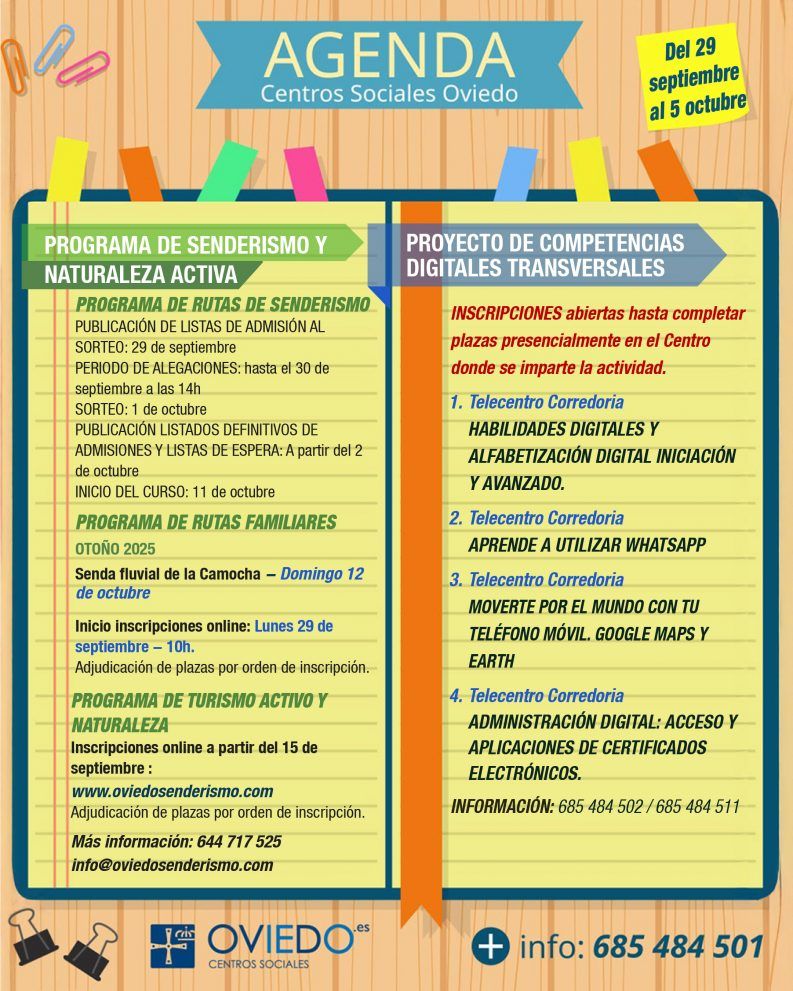 AGENDA 09.29 al 10.05 2