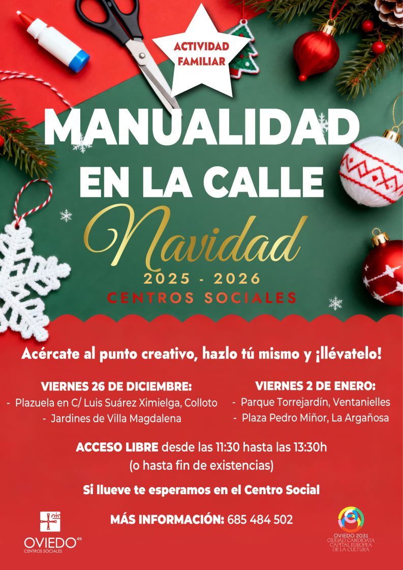 MANUALIDAD EN LA CALLE NAVIDAD 25 26