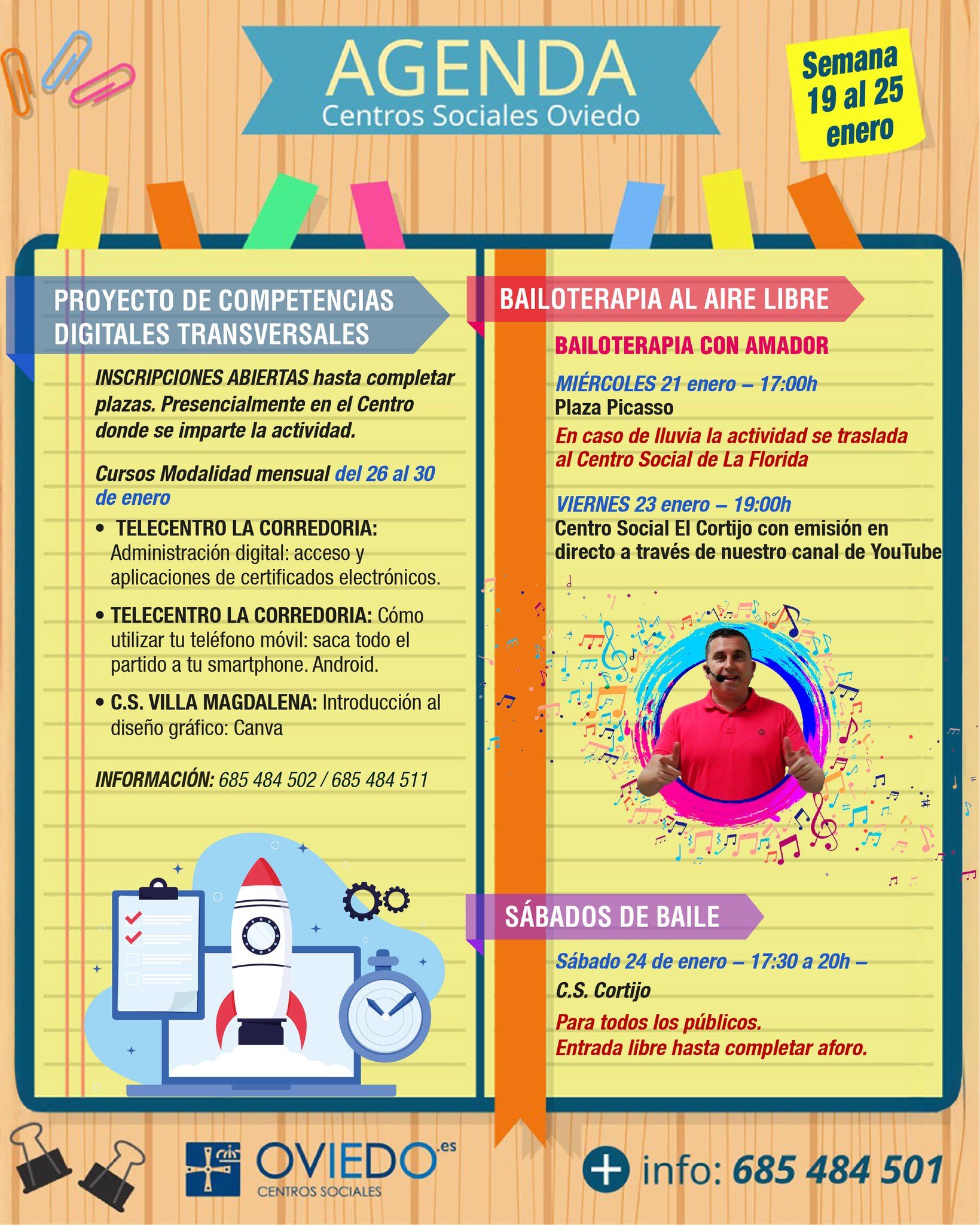 AGENDA – Semana del 19 al 25 de ENERO