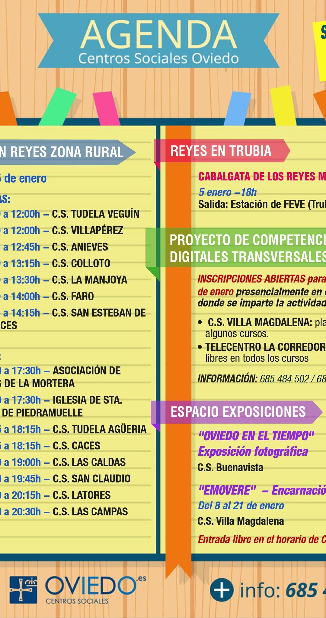 AGENDA – Semana del 5 al 11 de ENERO