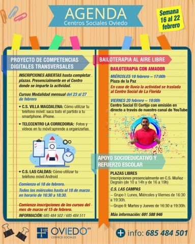 AGENDA - Semana del 16 al 22 de FEBRERO 18 AGENDA 2026 02 16 a