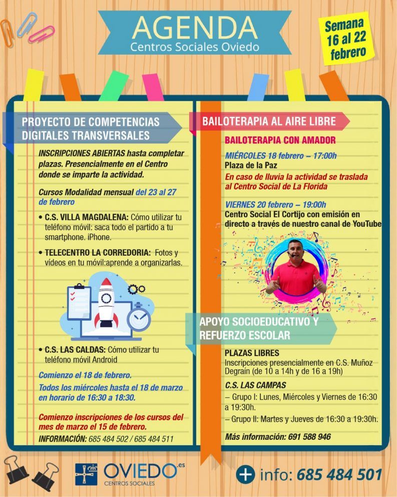 AGENDA - Semana del 16 al 22 de FEBRERO 8 AGENDA 2026 02 16 a