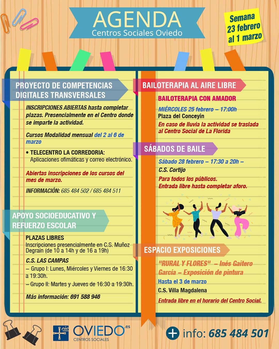 AGENDA – Semana del 23 de FEBRERO al 1 de MARZO