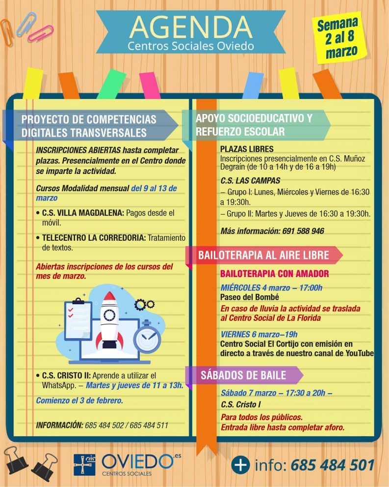 AGENDA - Semana del 2 al 8 de MARZO 1 AGENDA 03.02 a 03.08 1