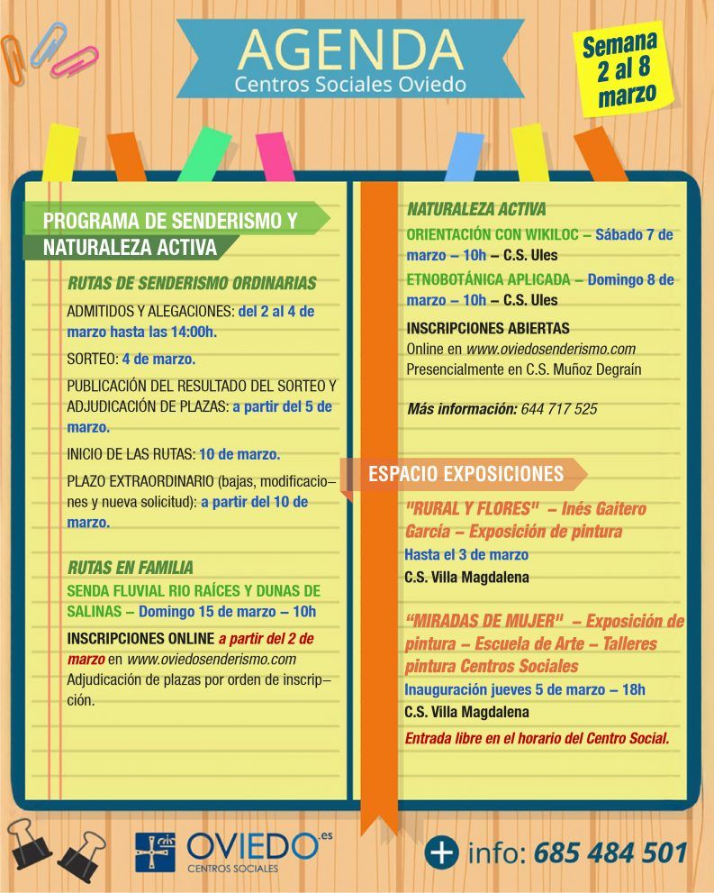 AGENDA - Semana del 2 al 8 de MARZO 2 AGENDA 03.02 a 03.08 2