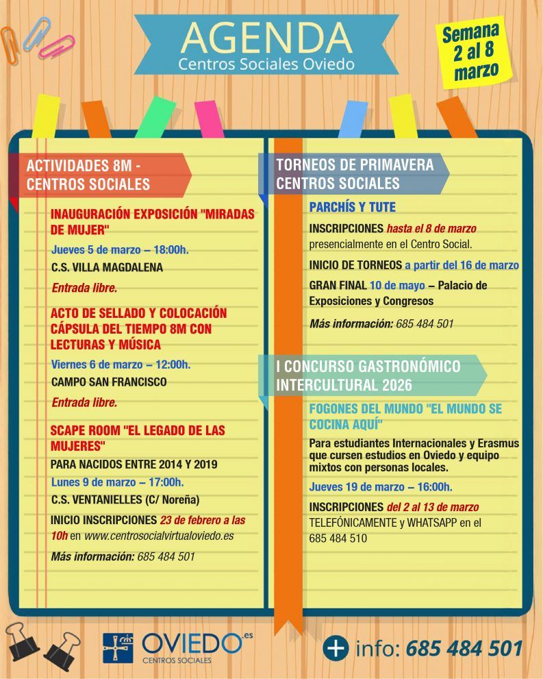AGENDA - Semana del 2 al 8 de MARZO 3 AGENDA 03.02 a 03.08 3