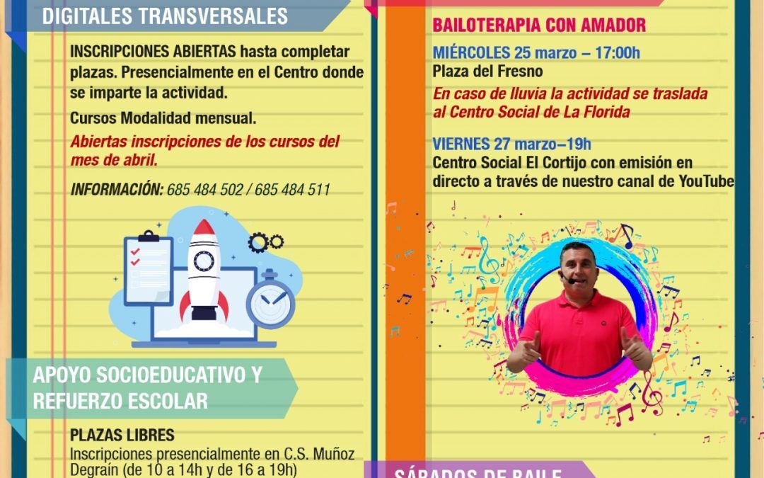 AGENDA – Semana del 23 al 29 de MARZO