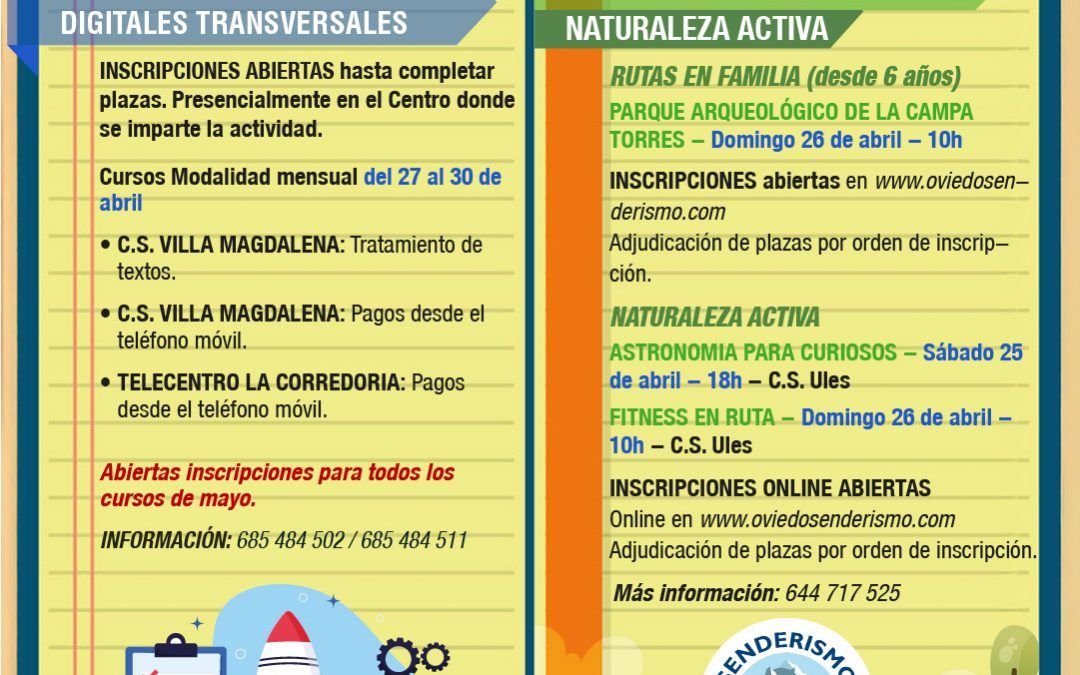 AGENDA – Semana del 20 al 26 de ABRIL