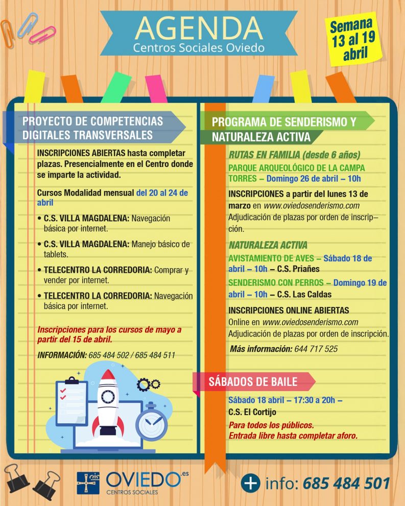 𝗔𝗚𝗘𝗡𝗗𝗔 13 al 19 de ABRIL 1