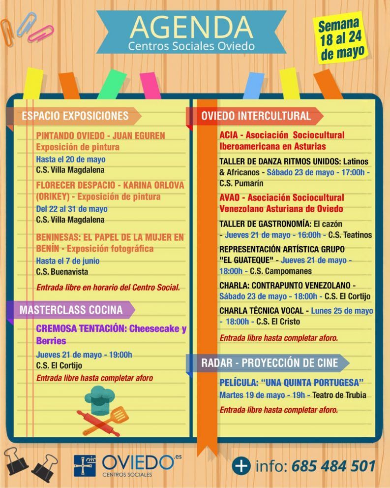 AGENDA - Semana del 18 al 24 de MAYO 2 AGENDA 05.18 a 05.24 2