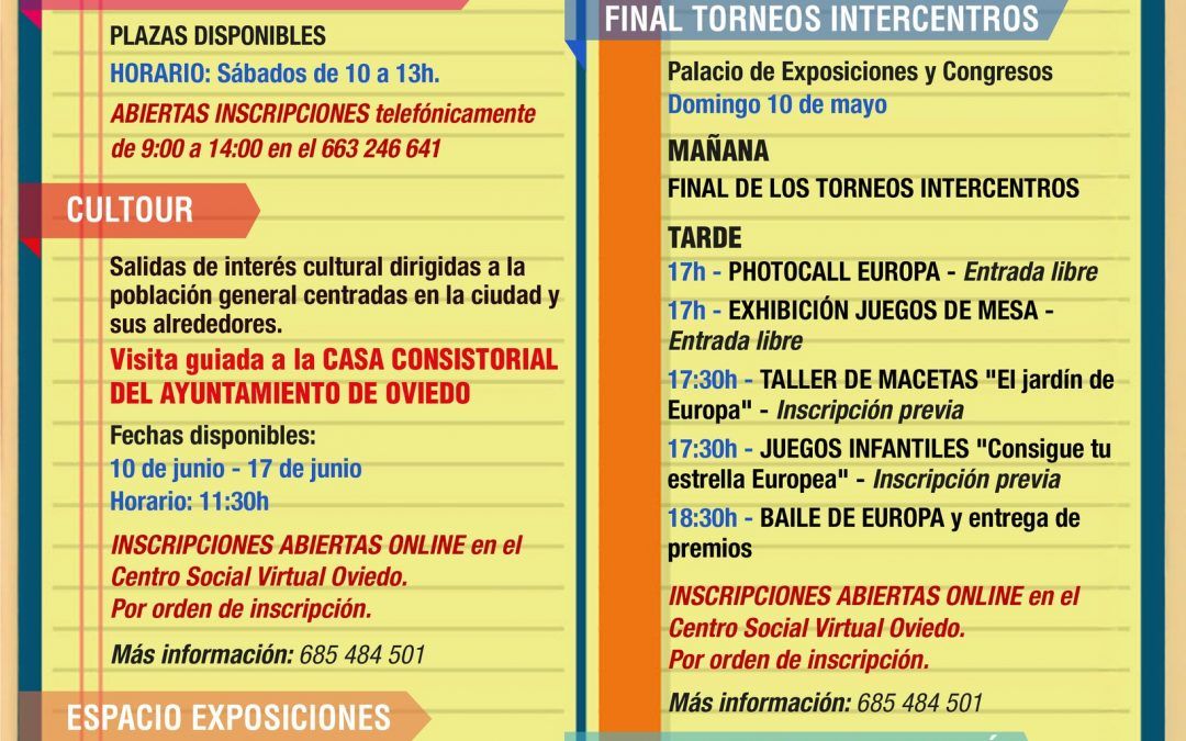 AGENDA – Semana del 4 al 10 de MAYO