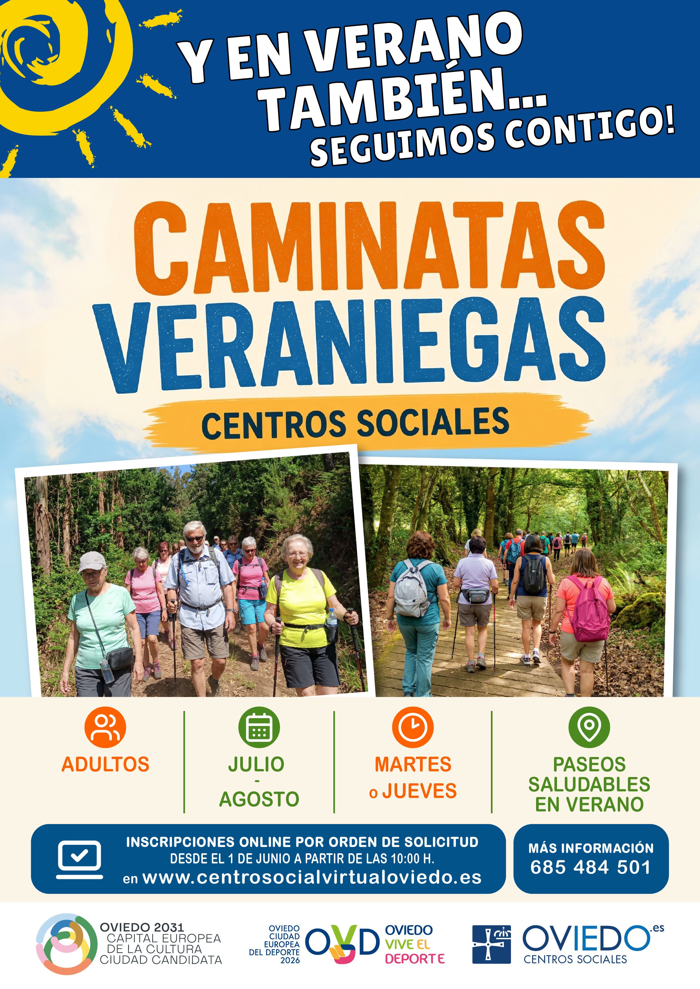Actividades Verano 2026 CAMINATAS VERANIEGAS
