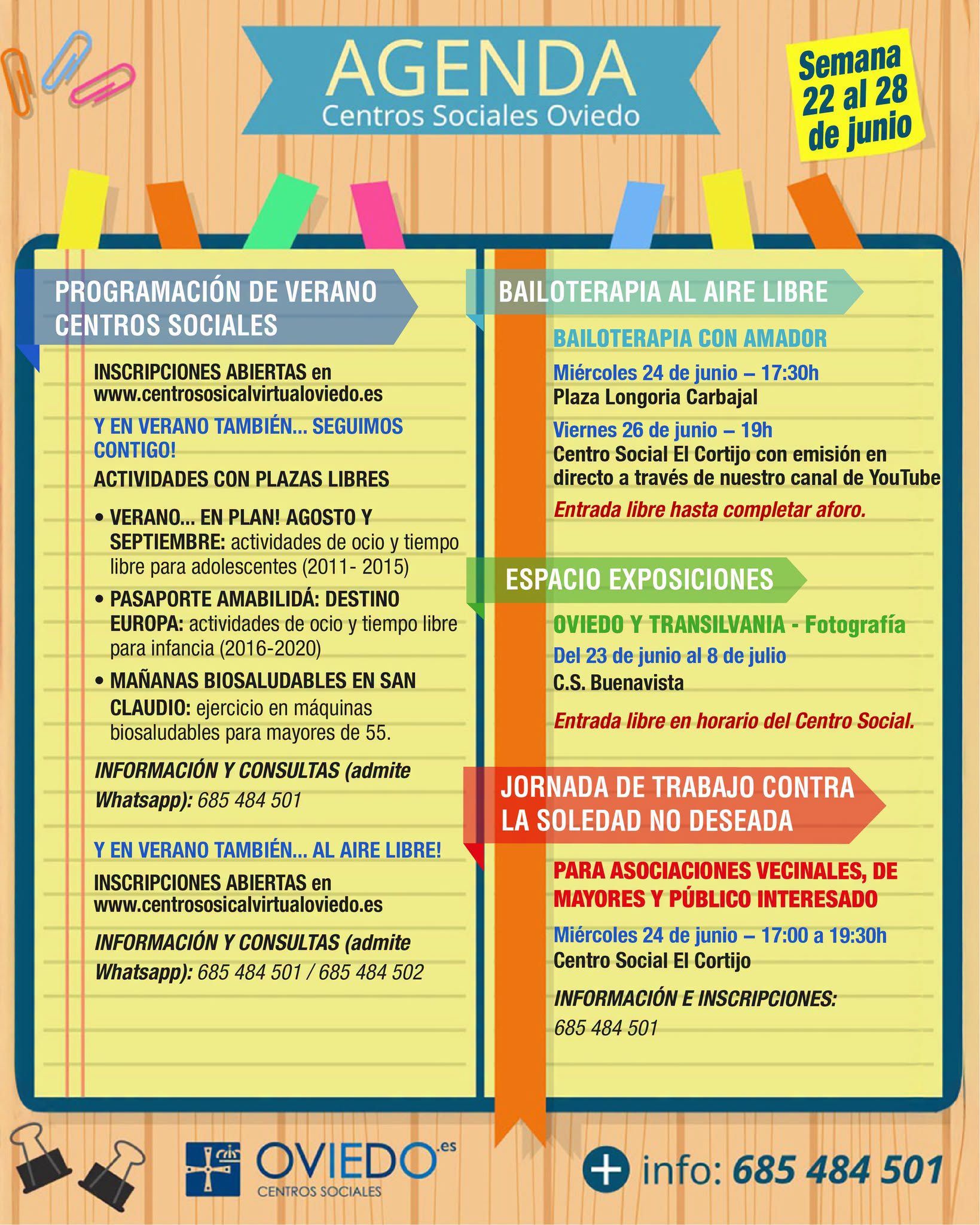 AGENDA - Semana del 22 al 28 de JUNIO 1 𝗔𝗚𝗘𝗡𝗗𝗔 del 22 al 28 de JUNIO