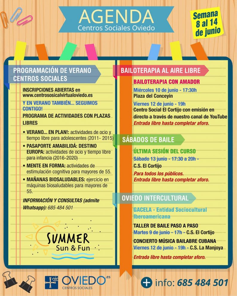 𝗔𝗚𝗘𝗡𝗗𝗔 del 8 al 14 de JUNIO