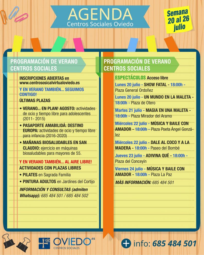 AGENDA 07.20 a 07.26