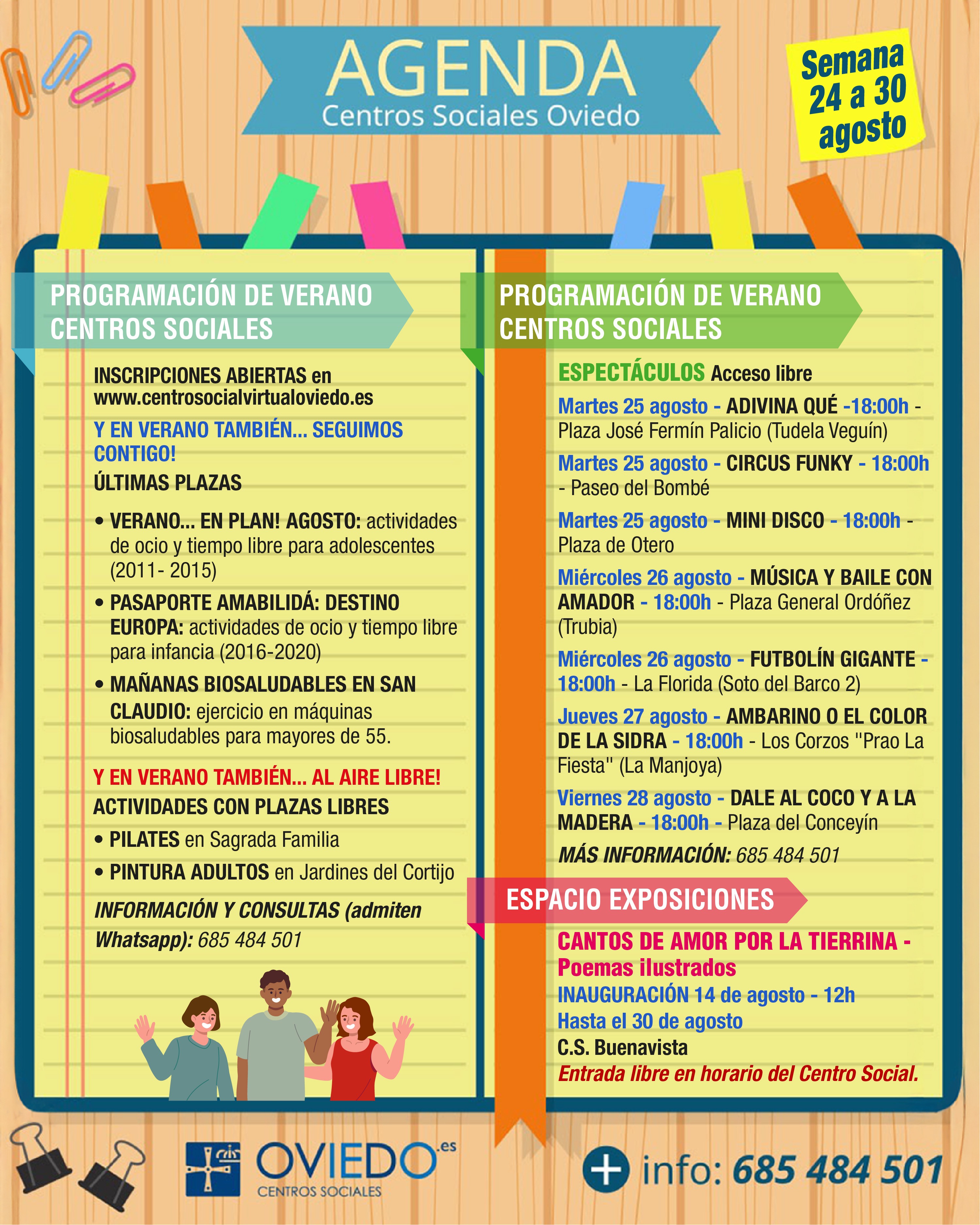 AGENDA - Semana del 24 al 30 AGOSTO 1 AGENDA 24 30 AGOSTO 1