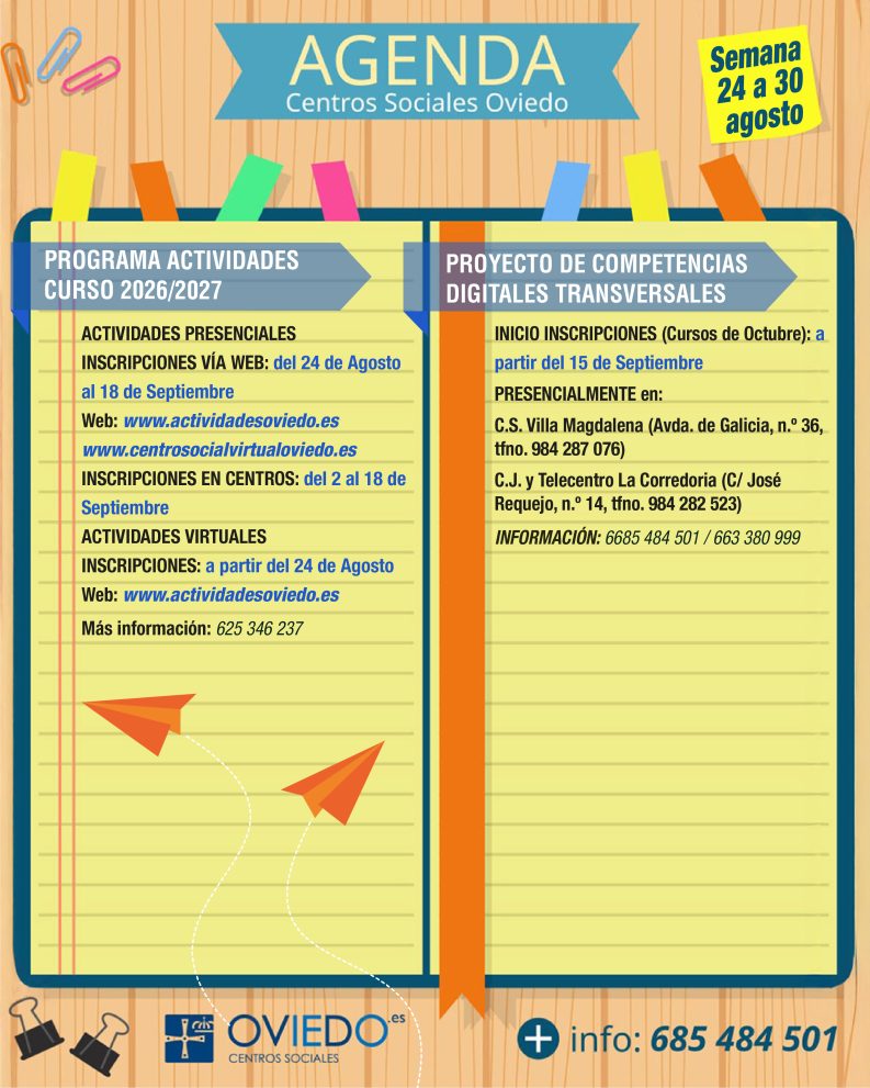AGENDA - Semana del 24 al 30 AGOSTO 2 AGENDA 24 30 AGOSTO 2