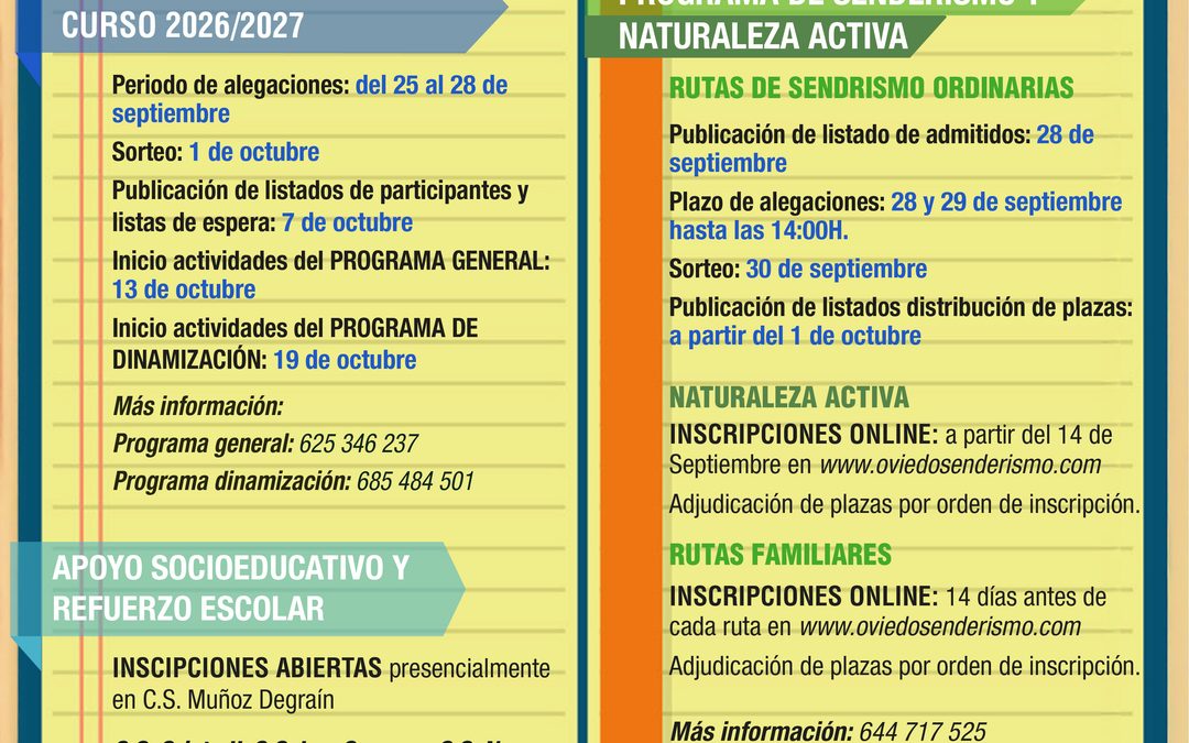 AGENDA – Semana del 28 de SEPTIEMBRE al 4 de OCTUBRE