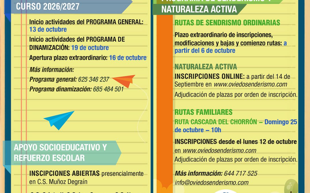 AGENDA – Semana del 13 al 18 de OCTUBRE