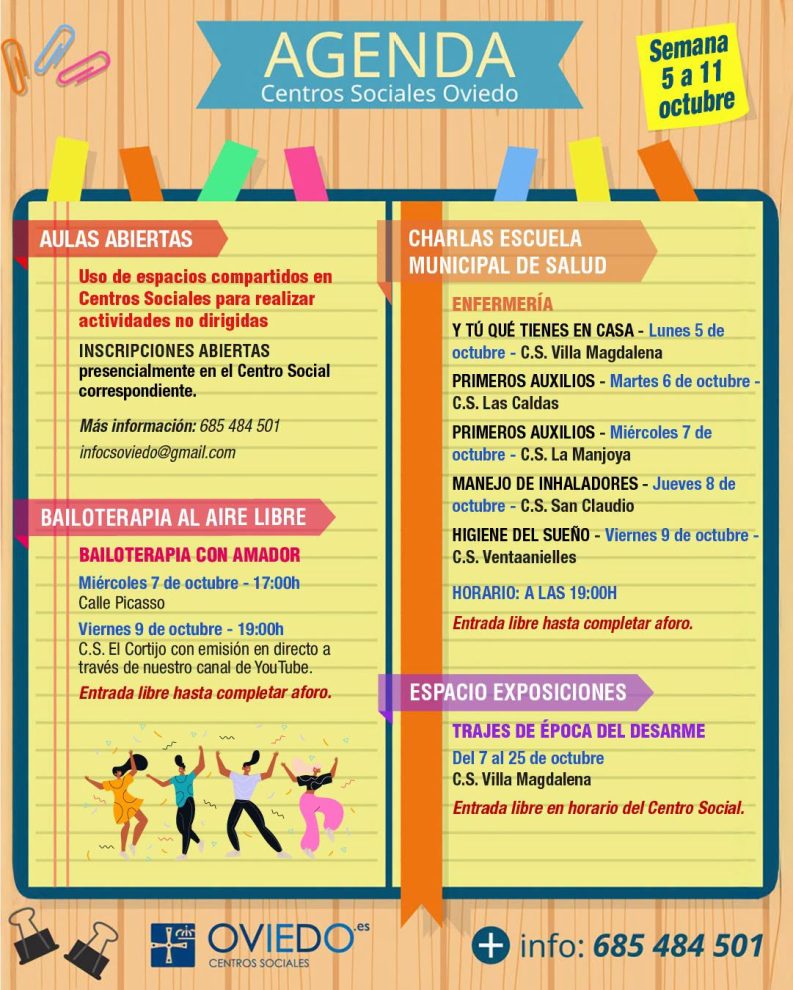 AGENDA - Semana del 5 al 11 de OCTUBRE 2 AGENDA 2026 10 05 02