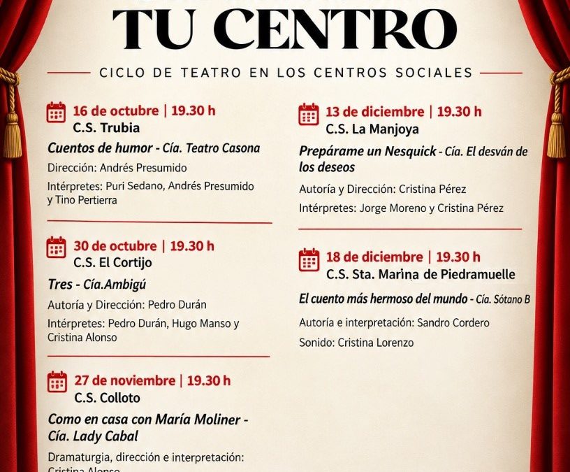 Ciclo Teatro en tu Centro 2026
